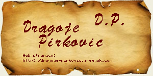 Dragoje Pirković vizit kartica